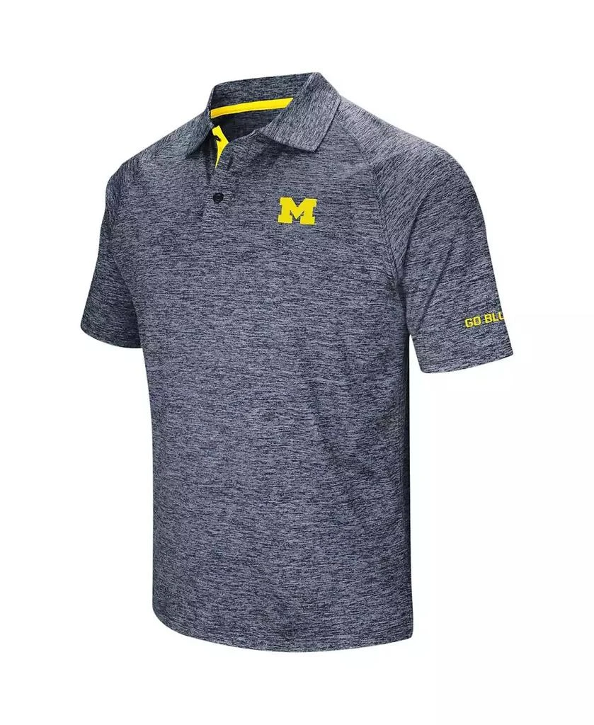 商品Colosseum|Men's Navy Michigan Wolverines Big and Tall Down Swing Polo Shirt,价格¥376,第4张图片详细描述