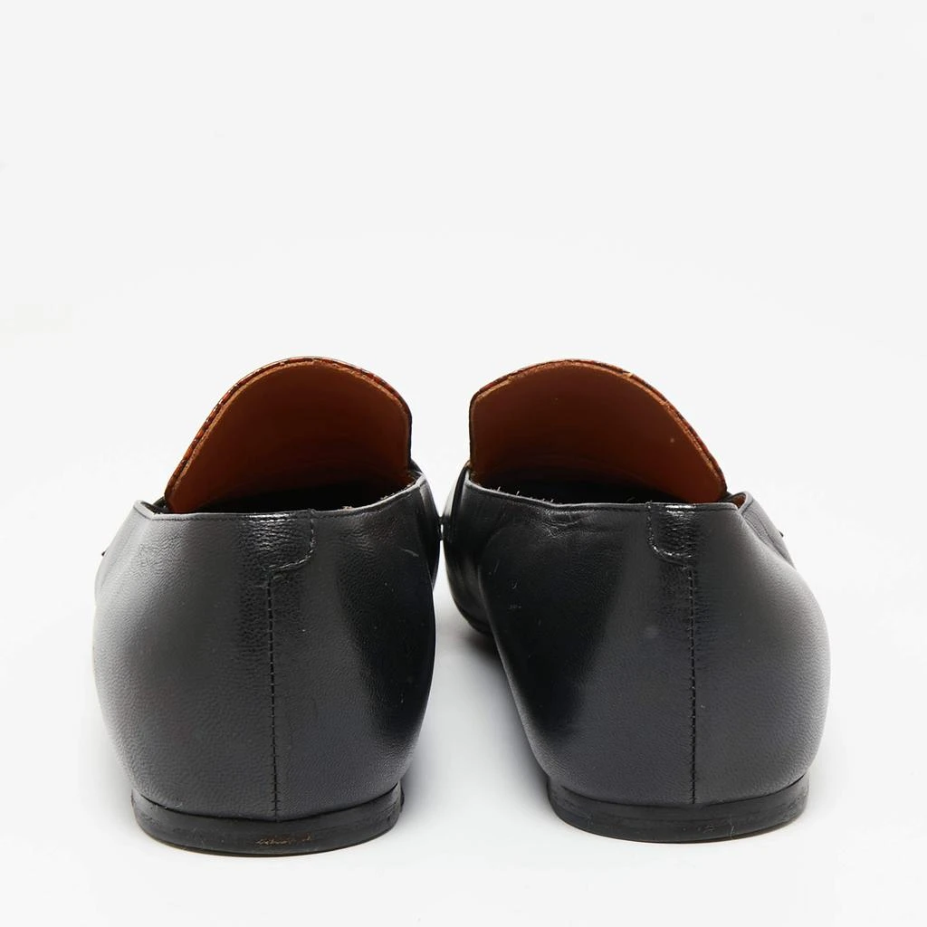 商品[二手商品] Celine|Celine Black/Brown Python Embossed And Leather Slip On Loafers Size 38.5    ,价格¥1107,第5张图片详细描述