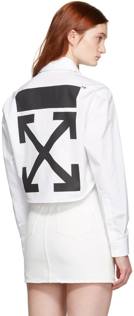 商品Off-White|White Basic Crop Shirt,价格¥2817,第3张图片详细描述