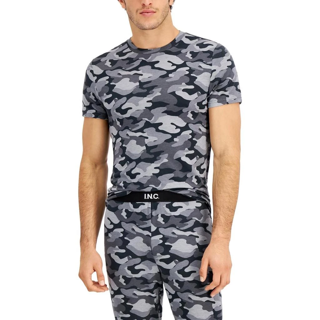 商品INC International|Mens Knit Camo Print Pajama Top,价格¥136,第3张图片详细描述