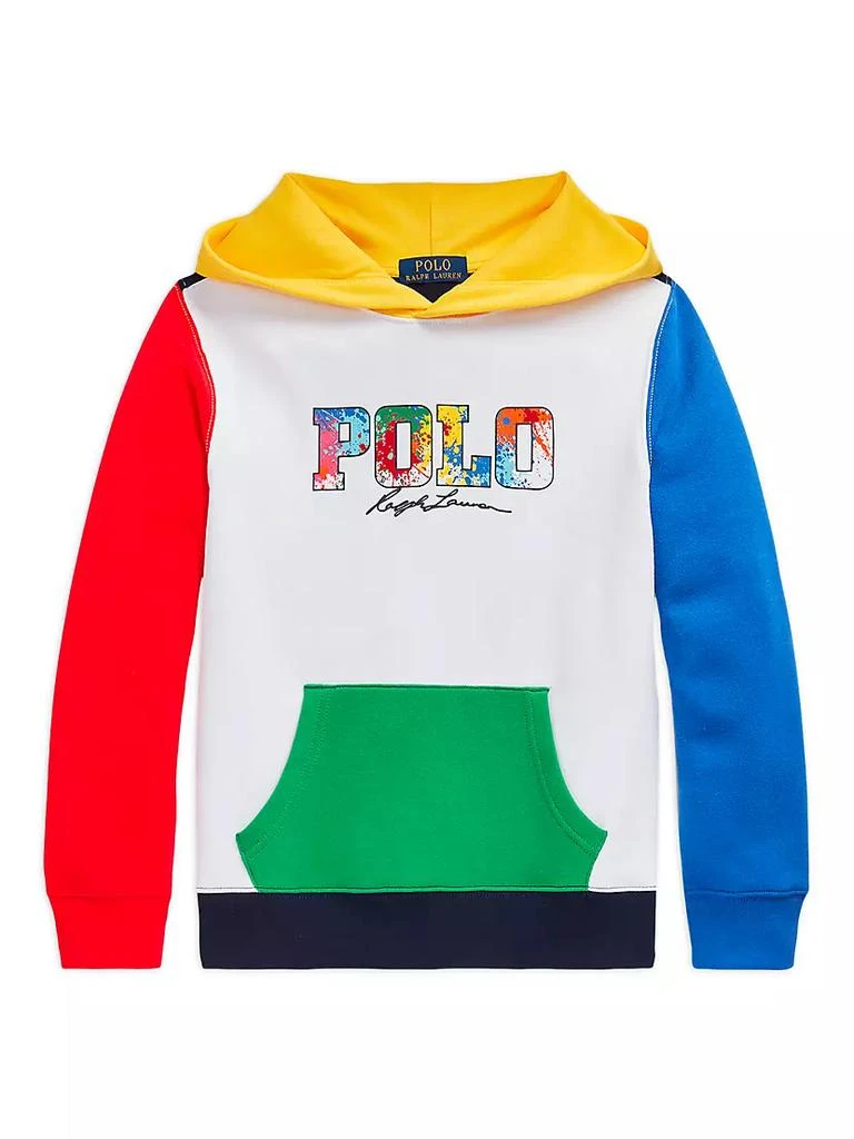 商品Ralph Lauren|Little Boy's &amp; Boy's Logo Colorblocked Hoodie Sweatshirt,价格¥195,第1张图片