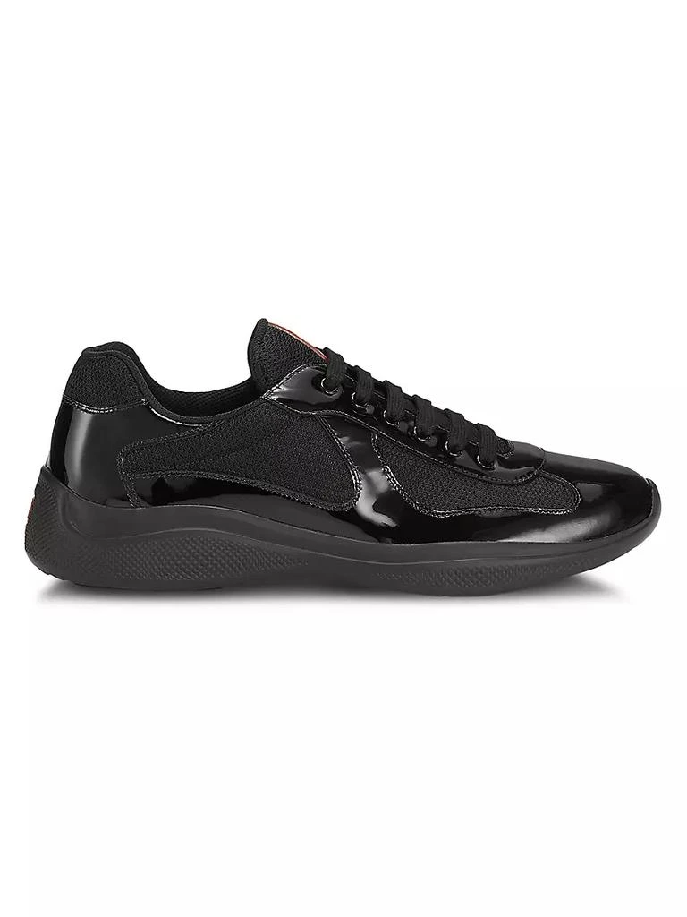商品Prada|America's Cup Patent Leather & Technical Fabric Sneakers,价格¥6329,第1张图片