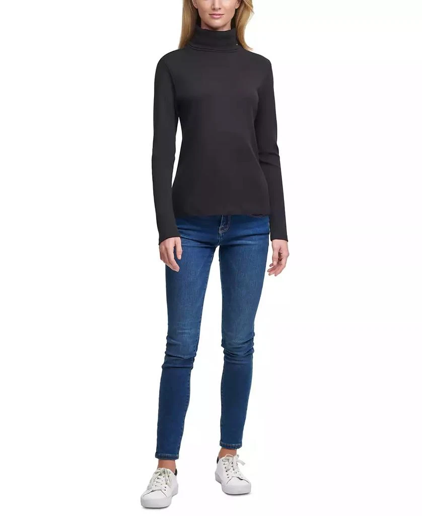 商品Tommy Hilfiger|Women's Long Sleeve Cotton Turtleneck Top,价格¥270,第4张图片详细描述