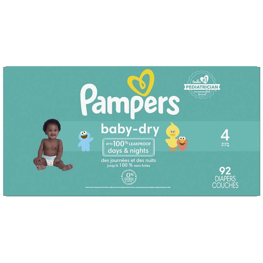 商品Pampers|Ultra Cushiony Diapers, Up to 100% Leakproof No scent, Size 4 (15-34 lbs),价格¥291,第1张图片详细描述