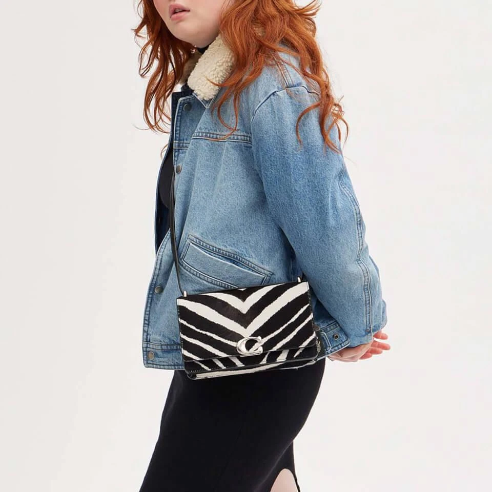 商品Coach|Coach Bandit Zebra Printed Calf Hair Shoulder Bag,价格¥2370,第2张图片详细描述