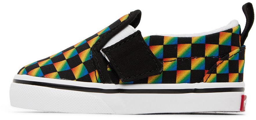 Baby Multicolor Checkerboard Slip-On V Sneakers商品第3张图片规格展示