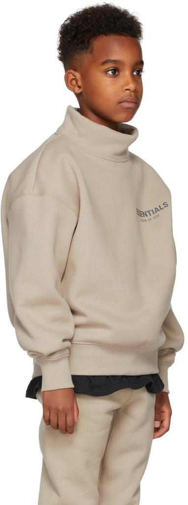 商品Essentials|Kids Tan Mock Neck Sweatshirt,价格¥505,第5张图片详细描述