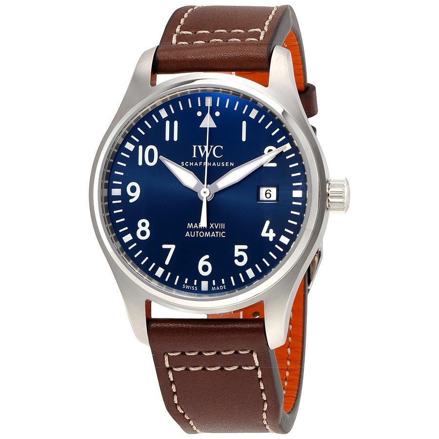商品[二手商品] IWC Schaffhausen|Pre-owned IWC Pilot's Mark XVIII Midnight Blue Dial Mens Watch IW327004,价格¥32140,第1张图片