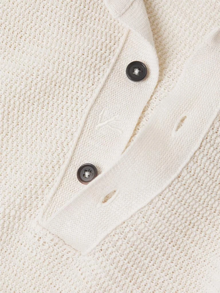Textured Silk-Linen Polo Shirt 商品