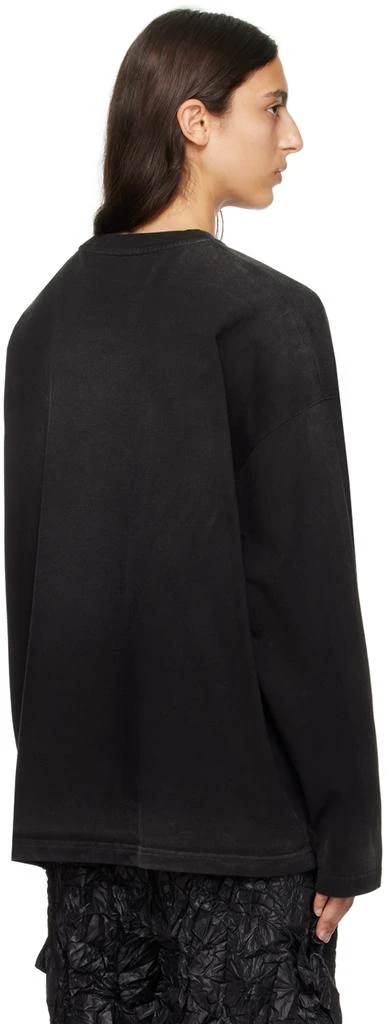商品We11done|Black Faded Long Sleeve T-Shirt,价格¥1127,第3张图片详细描述