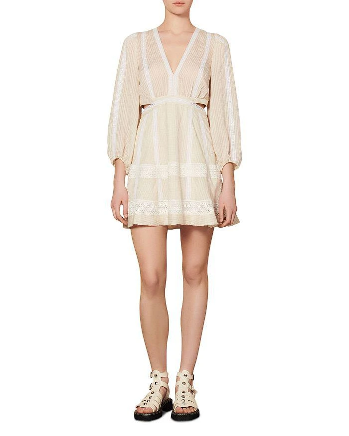 商品Sandro|Alaya V Neck Dress,价格¥2426,第1张图片