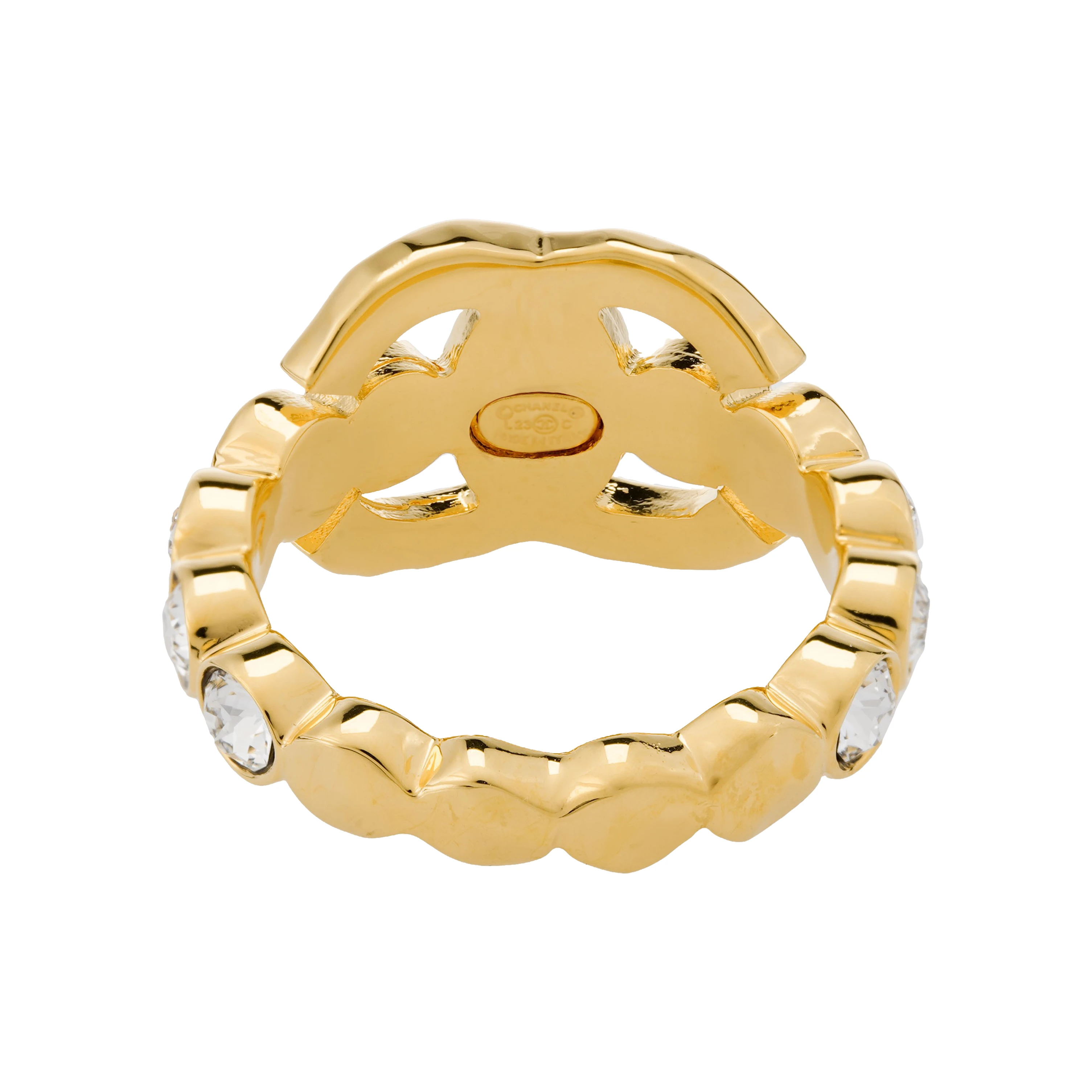 商品[国内直发] Chanel|香奈儿 字母Logo简约精致时尚 金属 戒指 女款 金色,价格¥6671,第5张图片详细描述