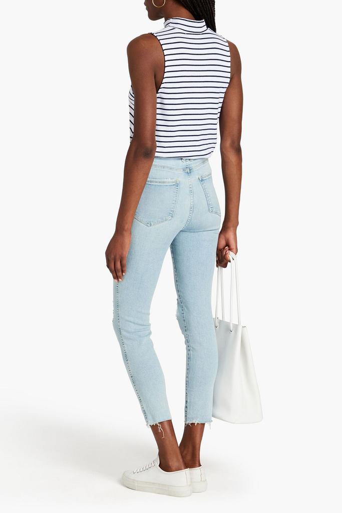 Good Curve cropped distressed high-rise skinny jeans商品第3张图片规格展示