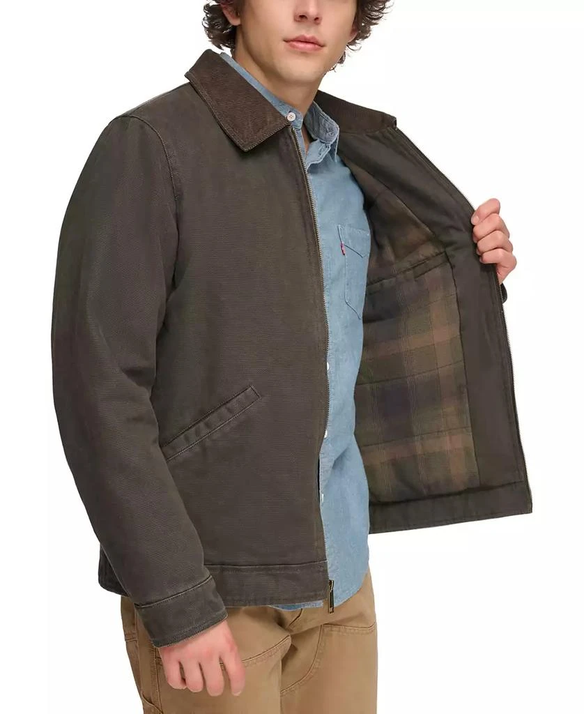 商品Levi's|Plaid-Lined Canvas Utility Jacket,价格¥770,第3张图片详细描述