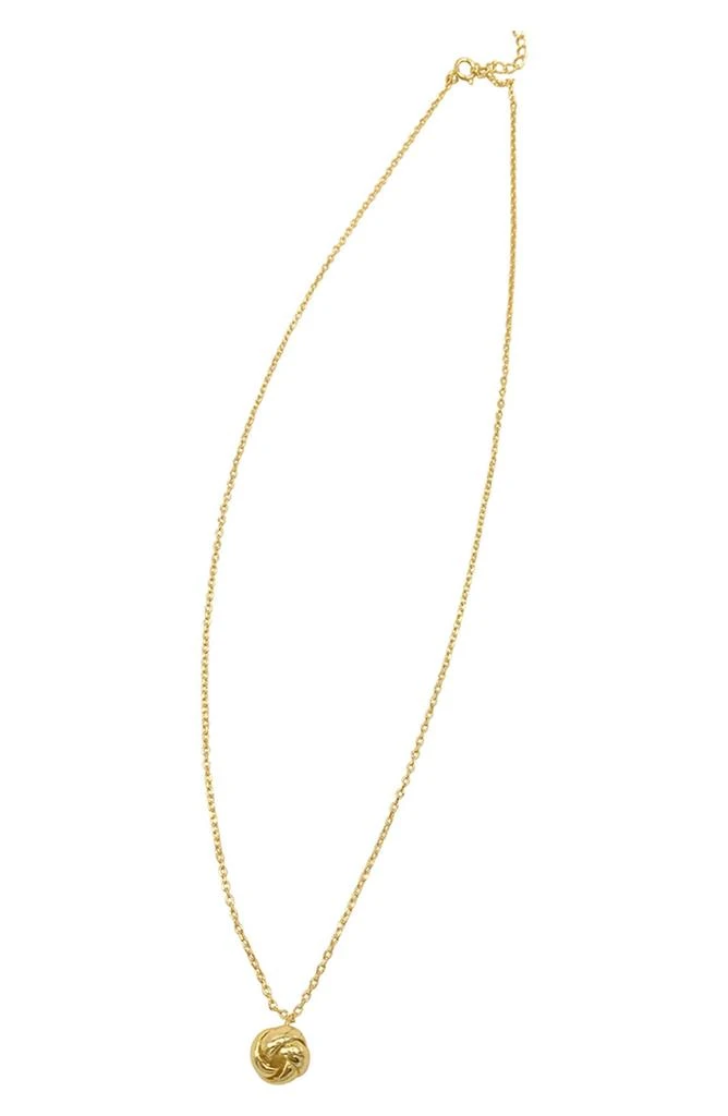 商品ADORNIA|14K Gold Plated Twisted Knot Pendant Necklace,价格¥151,第4张图片详细描述