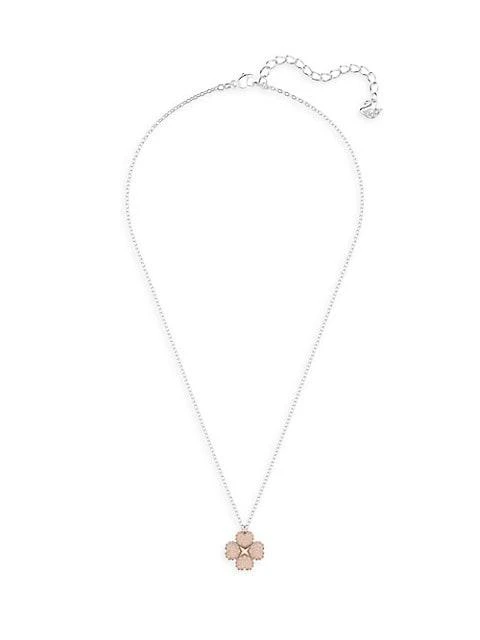 商品Swarovski|Latisha Rhodium-Plated & Swarovski Crystal Reversible Flower Pendant Necklace,价格¥1079,第1张图片