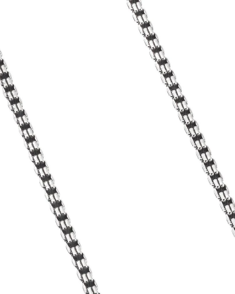 Sterling Silver Small Double Box Chain Necklace, 24" 商品