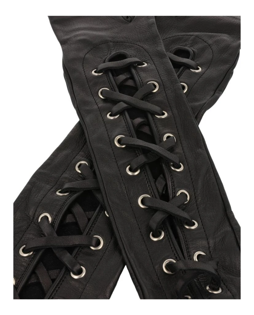 商品Gucci|Corset Lacing Fingerless Gloves,价格¥2619,第3张图片详细描述