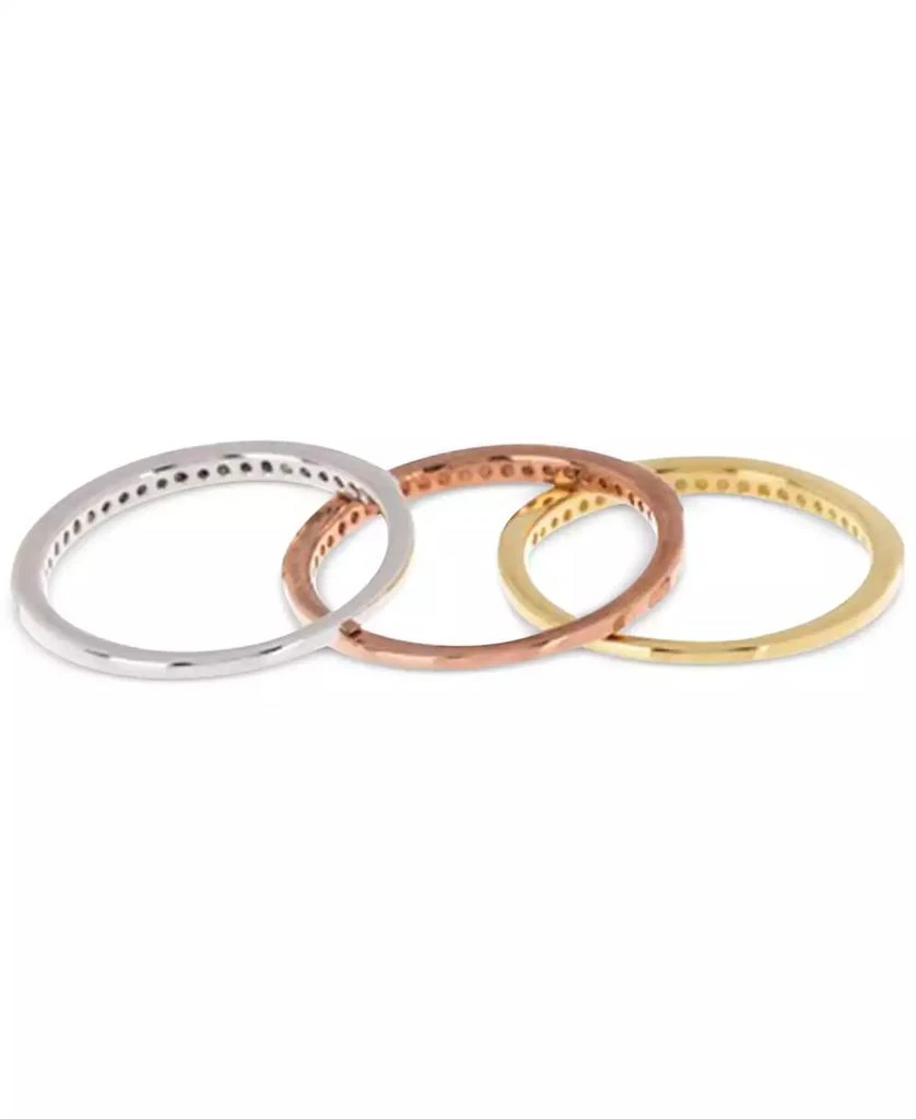 商品ADORNIA|Tri-Tone 3-Pc. Set Half Eternity Band Rings,价格¥177,第2张图片详细描述