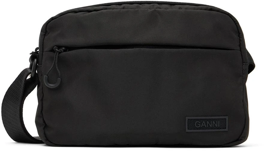 商品Ganni|Black Recycled Festival Shoulder Bag,价格¥844,第1张图片