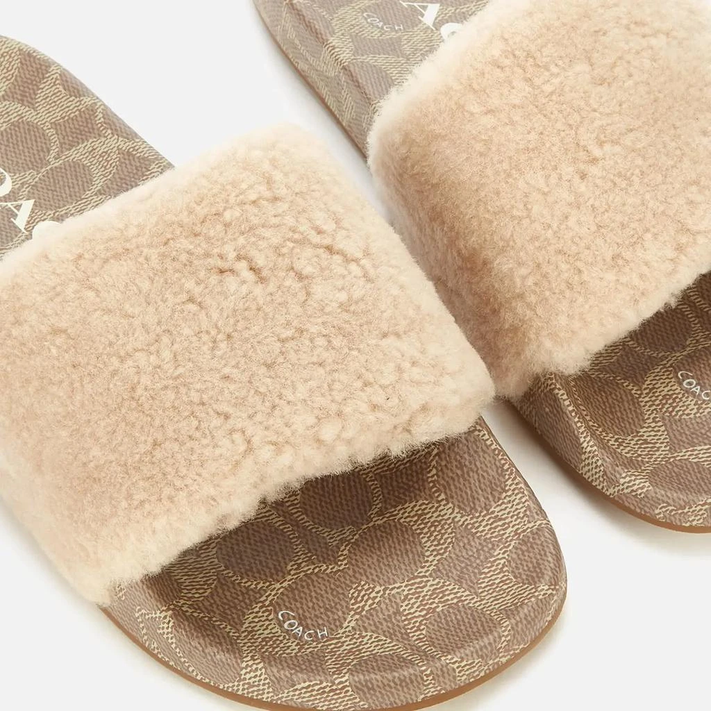 商品Coach|Coach Women's Ulla Shearling Slide Sandals,价格¥488,第3张图片详细描述