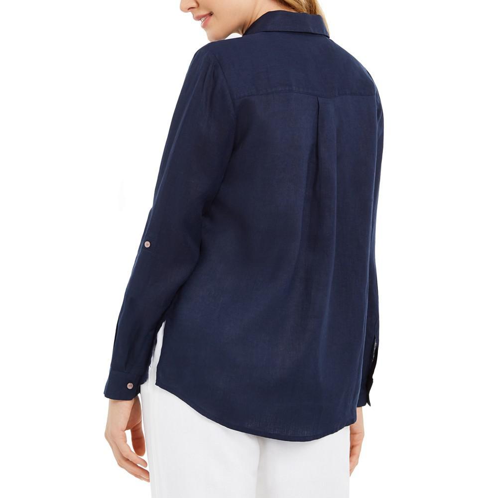 商品Charter Club|Women's Linen Shirt, Created for Macy's,价格¥195-¥486,第4张图片详细描述