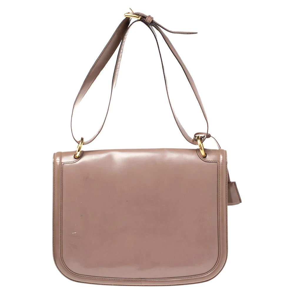 商品[二手商品] Salvatore Ferragamo|Salvatore Ferragamo Taupe Leather Jody Shoulder Bag,价格¥1361,第4张图片详细描述