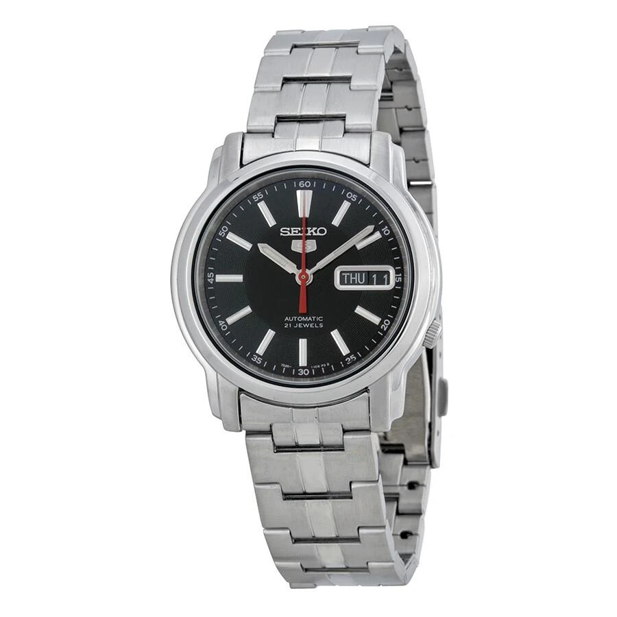 商品Seiko|Series 5 Automatic Black Dial Stainless Steel Watch SNKL83,价格¥783,第1张图片