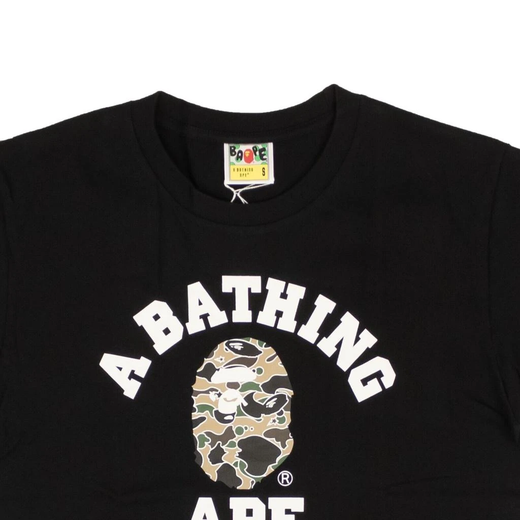 商品Bape|Bape Black Cotton Ape Short Sleeve T-Shirt - Black,价格¥775,第2张图片详细描述