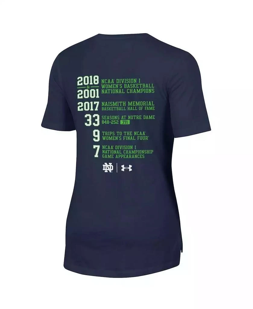 商品Under Armour|Women's Navy Notre Dame Fighting Irish Muffet McGraw Legend T-shirt,价格¥264,第3张图片详细描述
