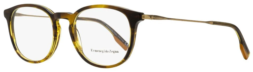 商品Zegna|Men's Oval Eyeglasses EZ5125 098 Striated Brown-Green 50mm,价格¥578,第1张图片