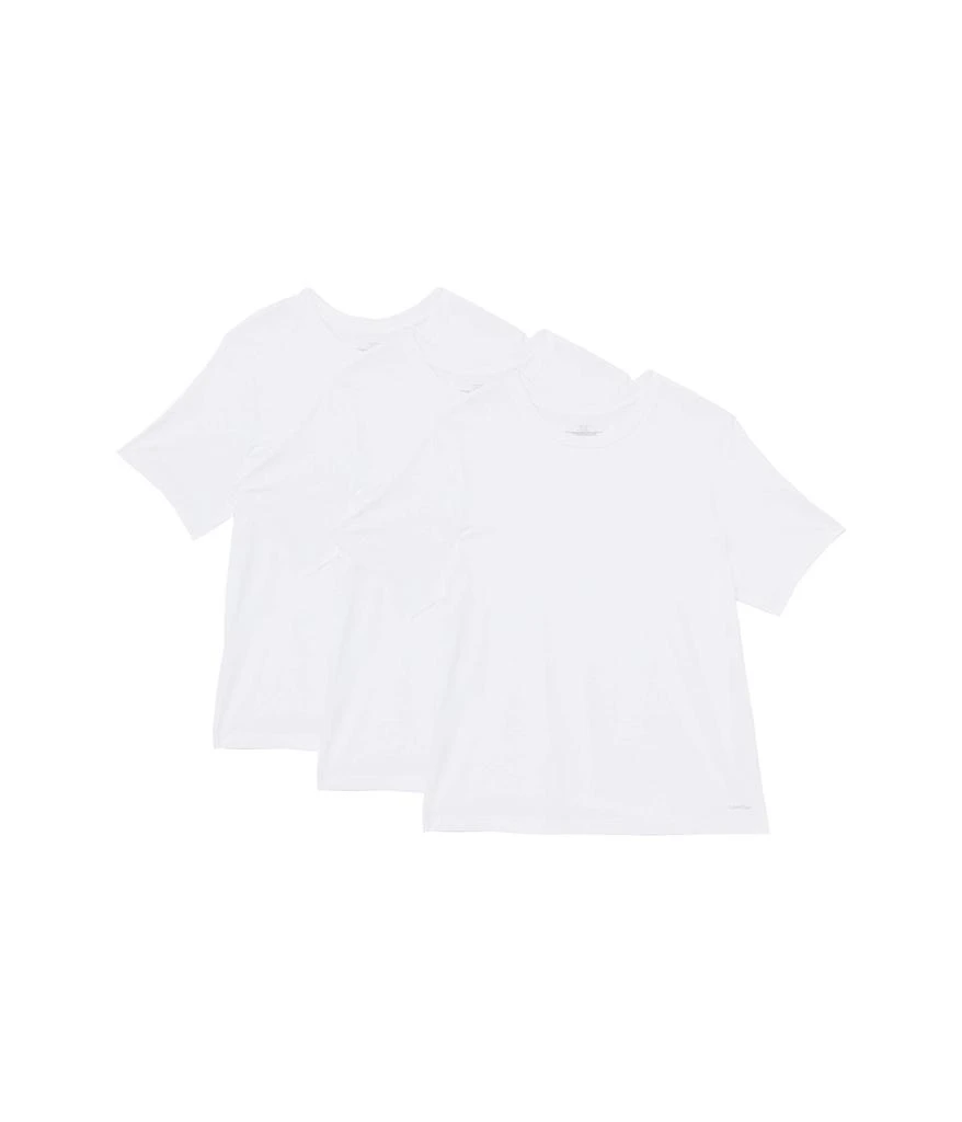 商品Calvin Klein|Big & Tall Cotton Classics Short Sleeve Crew Neck 3-Pack,价格¥312,第1张图片