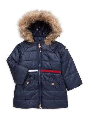商品Tommy Hilfiger|Little Girl’s Faux Fur Longline Puffer Coat,价格¥238,第1张图片