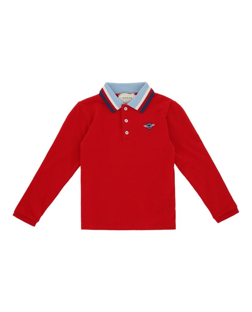 Gucci | Kids Embroidered Long Sleeve Polo 573.27元 商品图片
