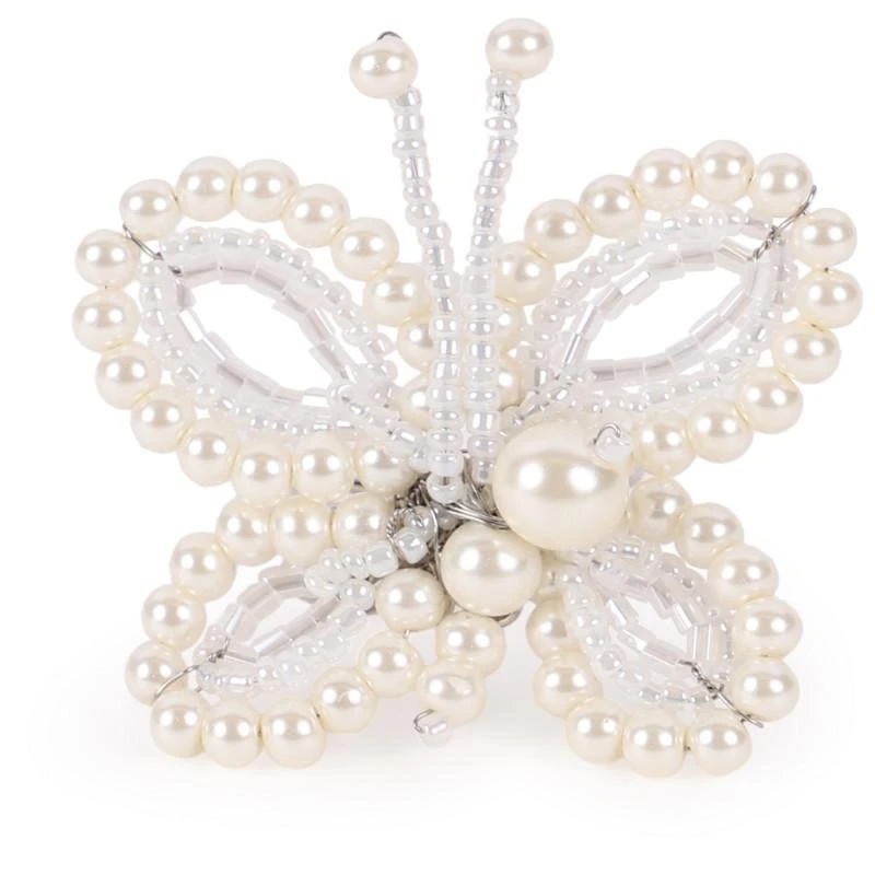 商品Sienna Likes To Party|Pearl butterfly ring in white,价格¥304,第1张图片