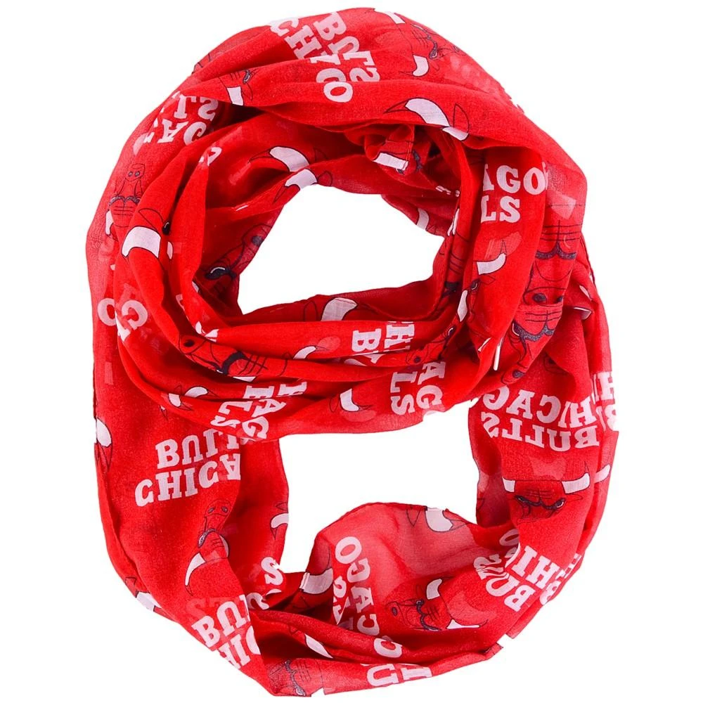 商品Forever Collectibles|Chicago Bulls All Over Logo Infinity Wrap Scarf,价格¥191,第1张图片