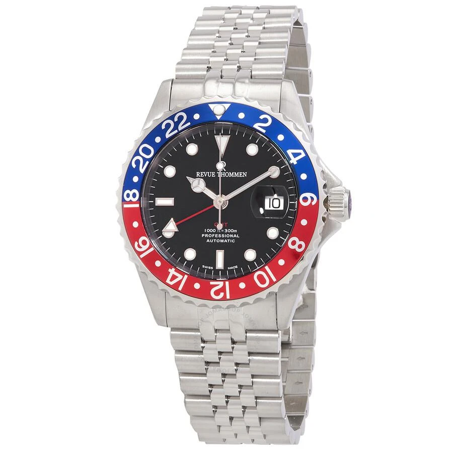 商品Revue Thommen|Diver GMT Automatic Black Dial Men's Watch 17572.2235,价格¥5680,第1张图片