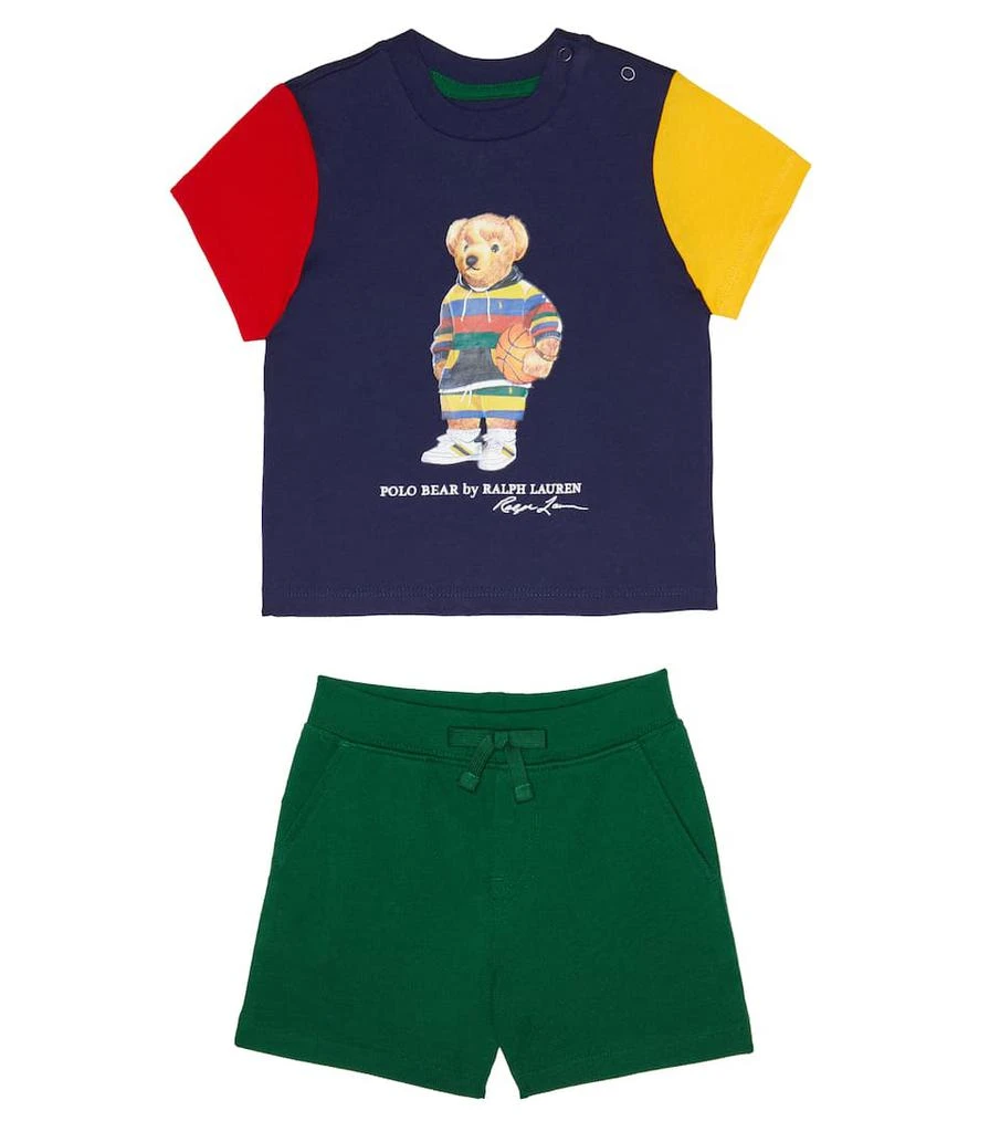 商品Ralph Lauren|Baby set of cotton T-shirt and shorts,价格¥631,第1张图片