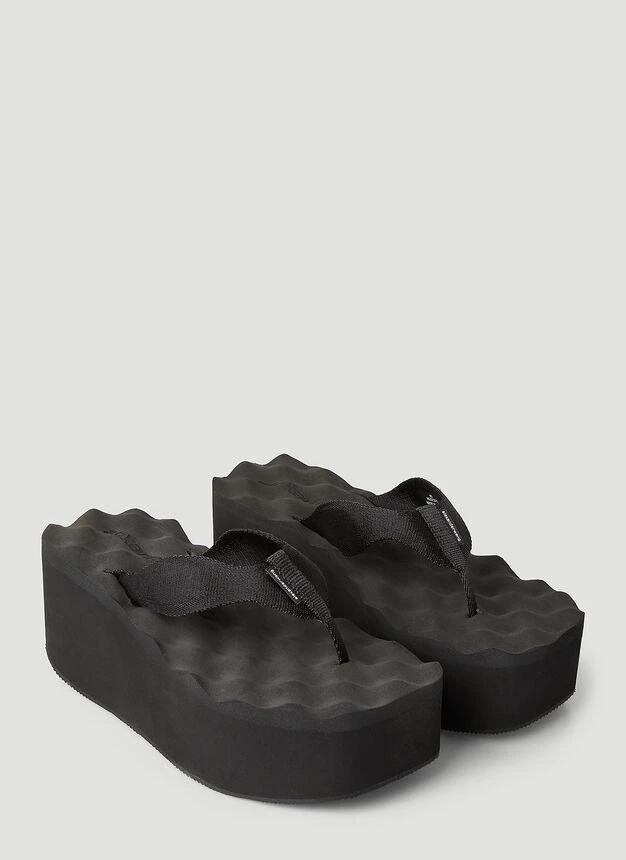 商品Alexander Wang|AW Warp Wedge Sandals in Black,价格¥1162,第2张图片详细描述
