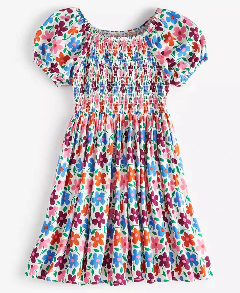 商品Epic Threads|Girls Floral-Print Smocked Dress, Created for Macy's,价格¥89,第4张图片详细描述