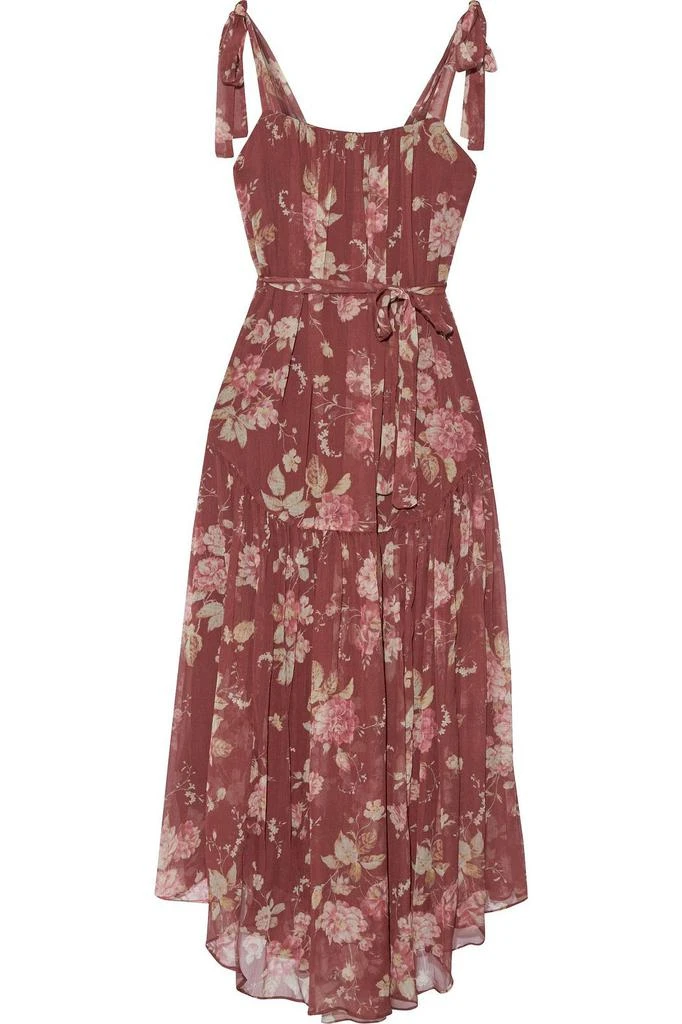 商品Zimmermann|Unbridled bow-detailed floral-print silk-georgette midi dress,价格¥3915,第1张图片