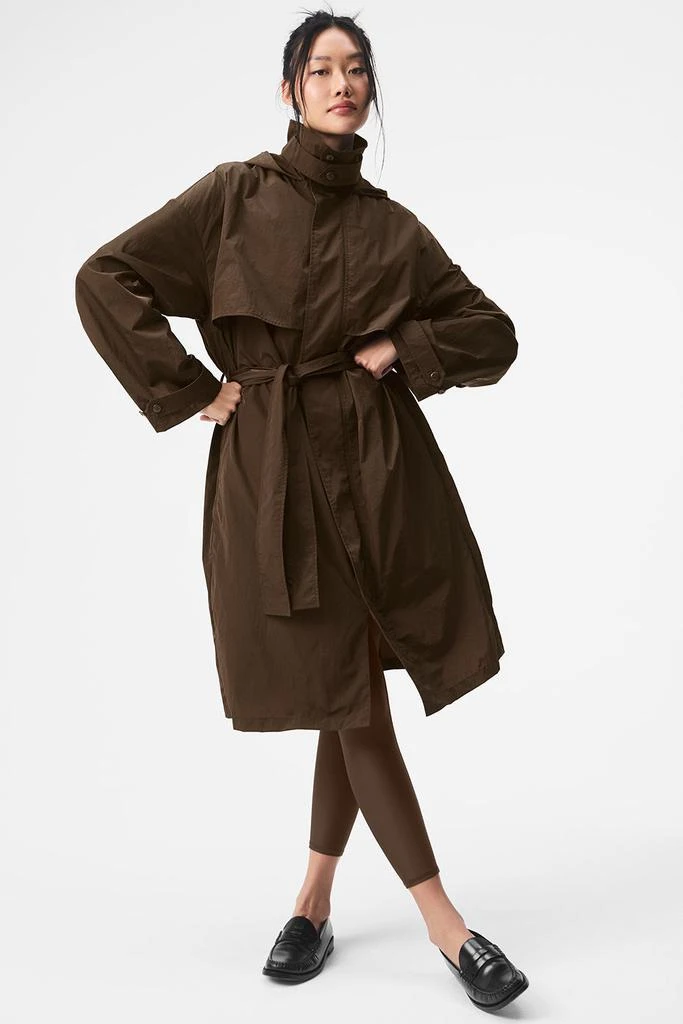 商品Alo|Crinkle On The Move Trench - Espresso,价格¥2235,第1张图片