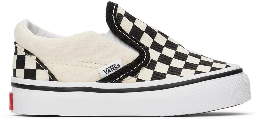 商品Vans|Baby Black & Off-White Classic Slip-On Sneakers,价格¥216,第1张图片