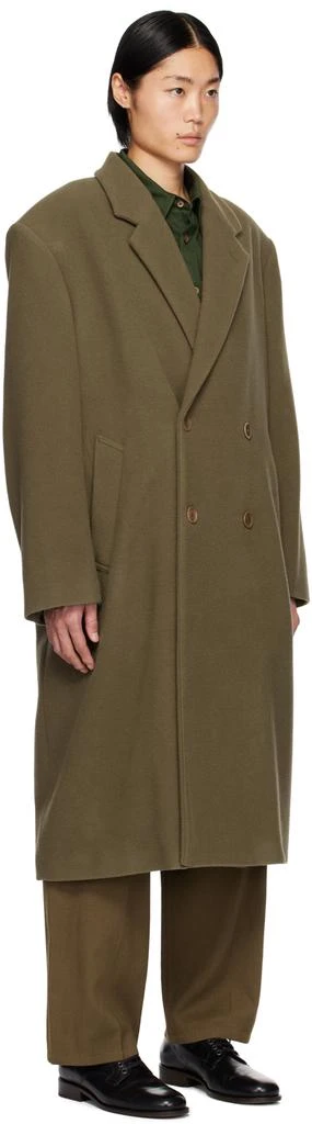 商品Lemaire|Khaki Double-Breasted Coat,价格¥7343,第2张图片详细描述