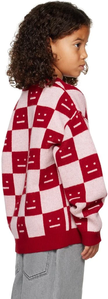 商品Acne Studios|Kids Red & Pink Jacquard Logo Sweater,价格¥1220,第3张图片详细描述