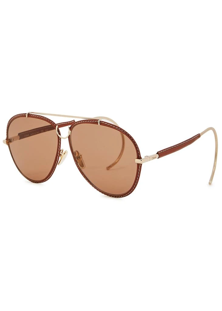 商品Chloé|Edith brown aviator-style sunglasses,价格¥2417,第1张图片