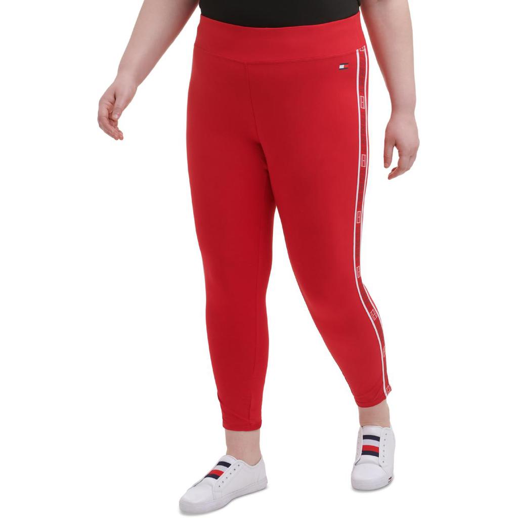 Tommy Hilfiger Sport Womens Plus Logo Fitness Athletic Leggings商品第1张图片规格展示