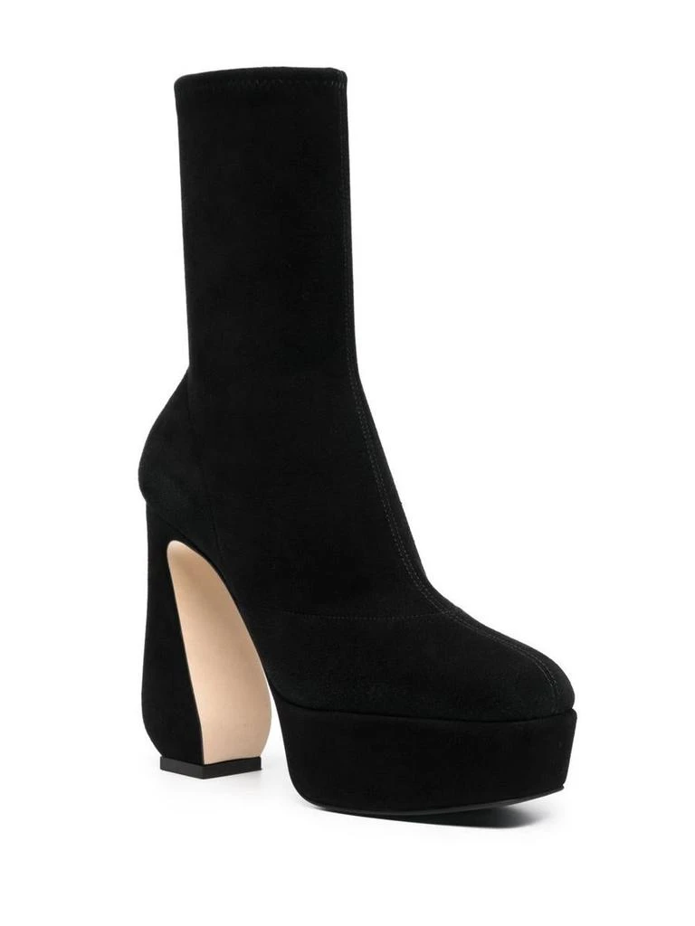 商品SI ROSSI|SI ROSSI Stretch suede heel ankle boots,价格¥3694,第2张图片详细描述