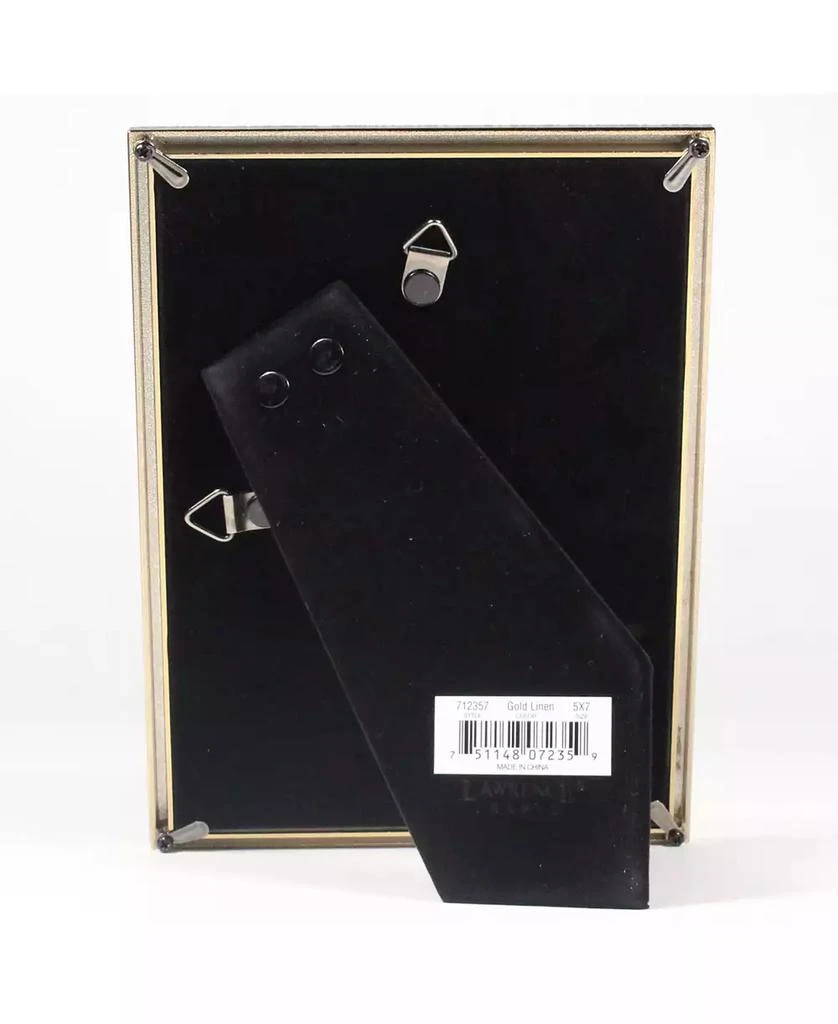 商品Lawrence Frames|Gold Metal Picture Frame with Linen Pattern - 5" x 7",价格¥160,第3张图片详细描述
