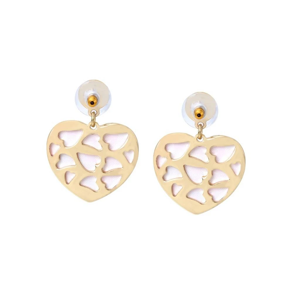 商品Betsey Johnson|XOX Heart Drop Earrings,价格¥408,第3张图片详细描述